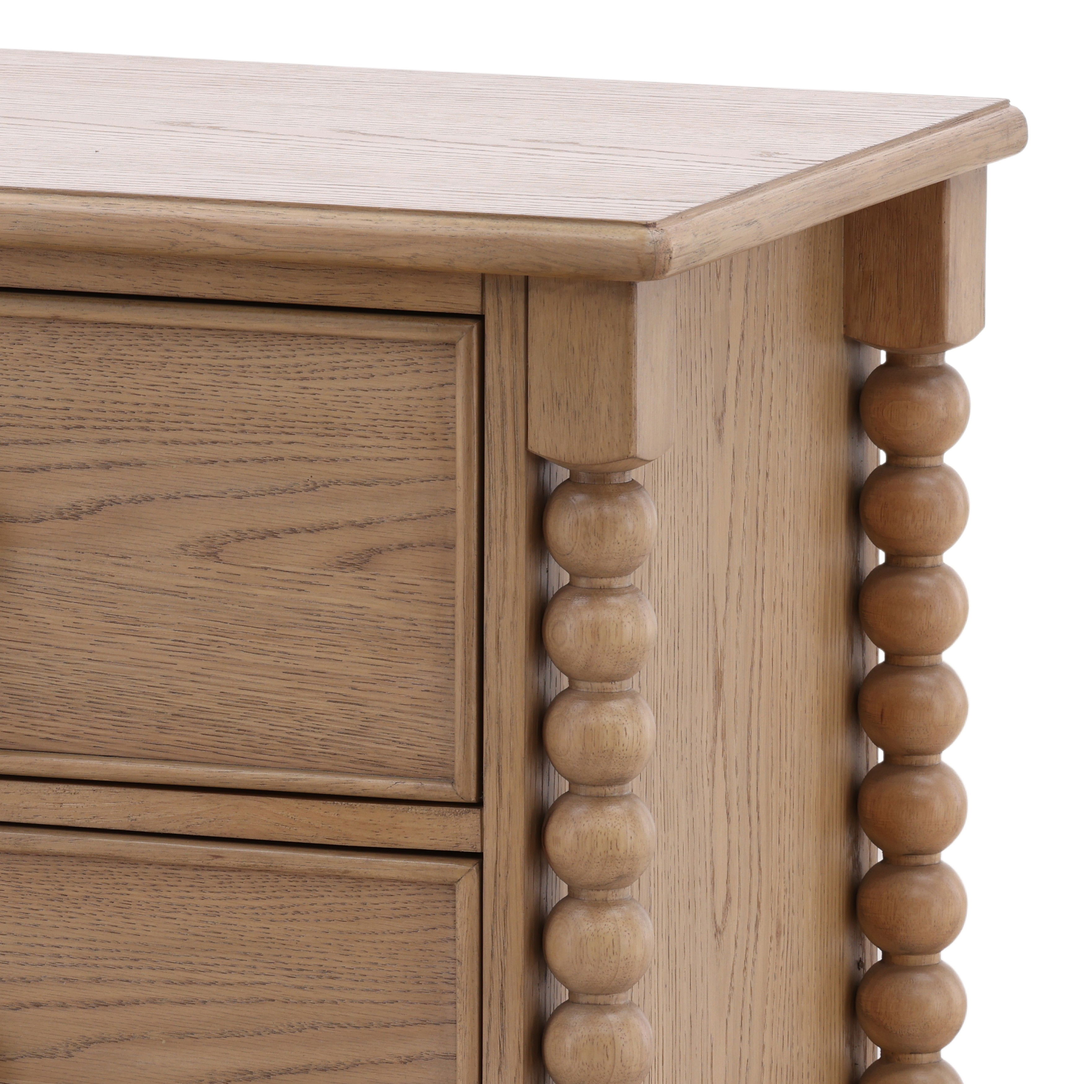 Marcellina Nightstand Natural, by Dovetail, 28" width x 27" height x 17.75" depth View 6