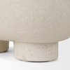 Tyren Cream Glazed Decorative Oblong Ceramic Bowl, Decorative Bowl by Mercana, 12.01" length x 7.68" width x 4.92" height thumbnail 10