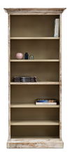 Open Shelf Bookcase, Disrupted White, Shelving & Bookcase by Sarreid, 35" length x 16" width x 78" height thumbnail 2