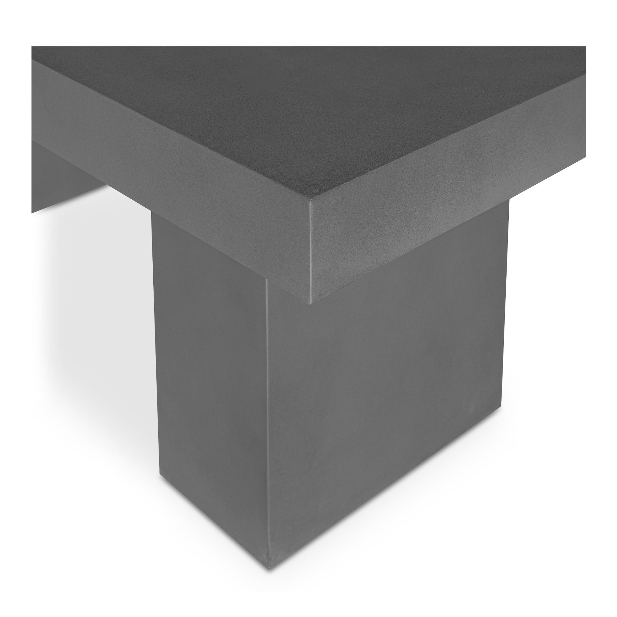 Antonius Outdoor Dining Table Dark Grey, Outdoor Table by Moe's Home, 6'6.75" width x 2'6" height x 3'3.25" depth View 6