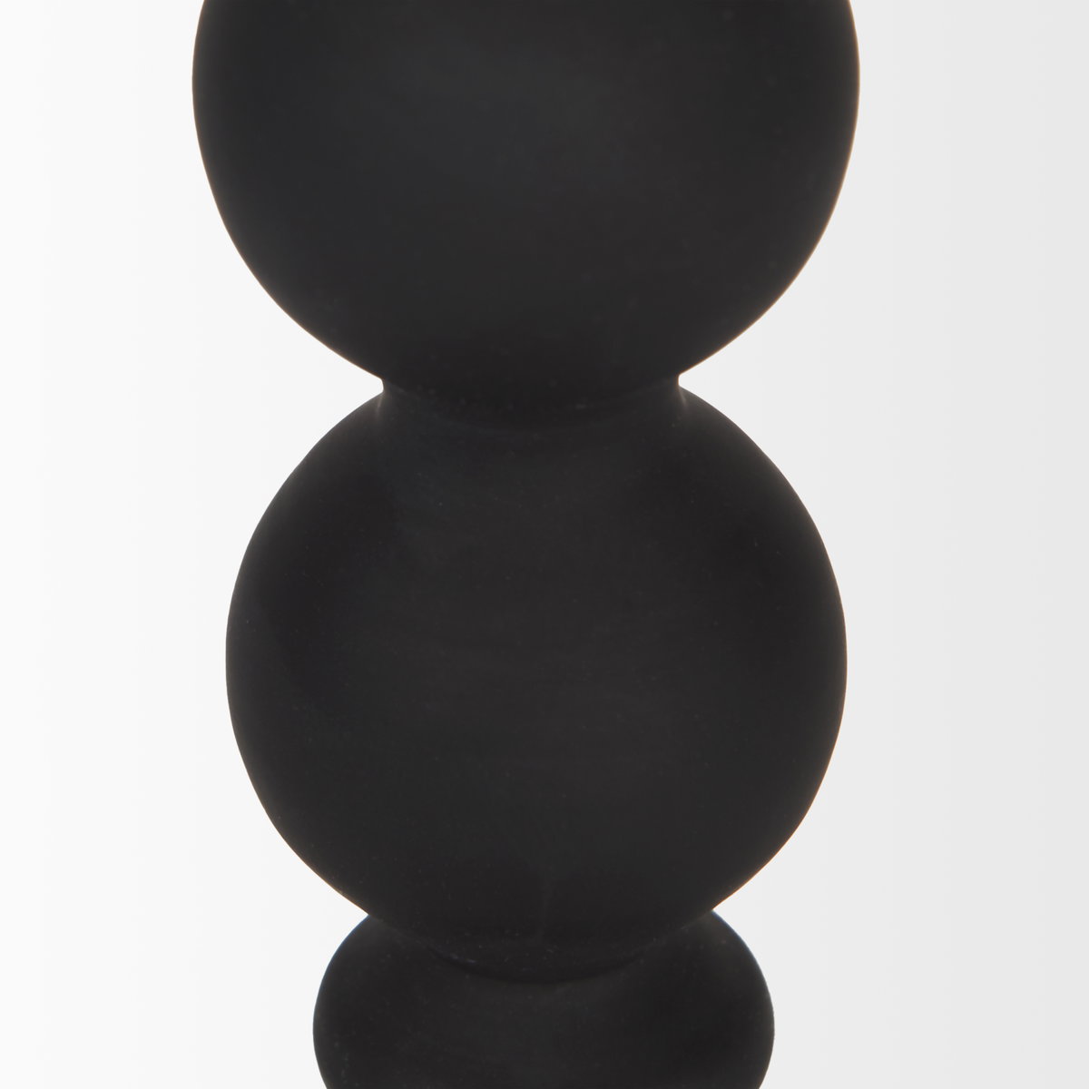 Haute Small Matte Black Blown Glass Candlestick, Candles & Candle Holder by Mercana, 4.02" length x 4.02" width x 7.95" height View 5