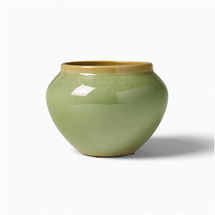 Online Designer Living Room Mist Medium Tabletop Planter, Ceramic, Shellish Bright Kiwi