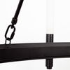 Decamp I (47.2'x36.2') Black Metal Chassis Glass Tube Twelve Light Chandelier, by Mercana, 47.24" length x 47.24" width x 36.22" height thumbnail 8