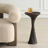 Milan Outdoor Dark Bronze Drink Table, Outdoor Table by Uttermost, 11.75" width x 1'10" height x 10.75" depth thumbnail 2