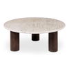Landon Coffee Table Beige Travertine, by Moe's Home, 42" width x 16.14" height x 42" depth thumbnail 1