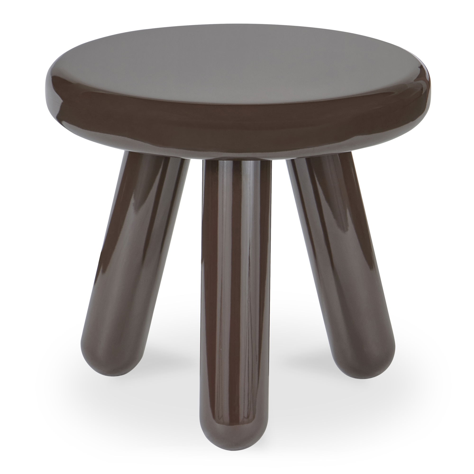 Joy Accent Table Dark Brown Lacquer, Side & End Table by Moe's Home, 19" width x 18" height x 19" depth View 2
