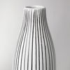 Kira I Small White Pinstripe Ceramic Vase thumbnail 5