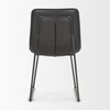Thornton Solid Back Dining Side Chair | Faux Leather with Iron, Dining Chair by Mercana, 17.72" length x 24.8" width x 31.5" height thumbnail 7