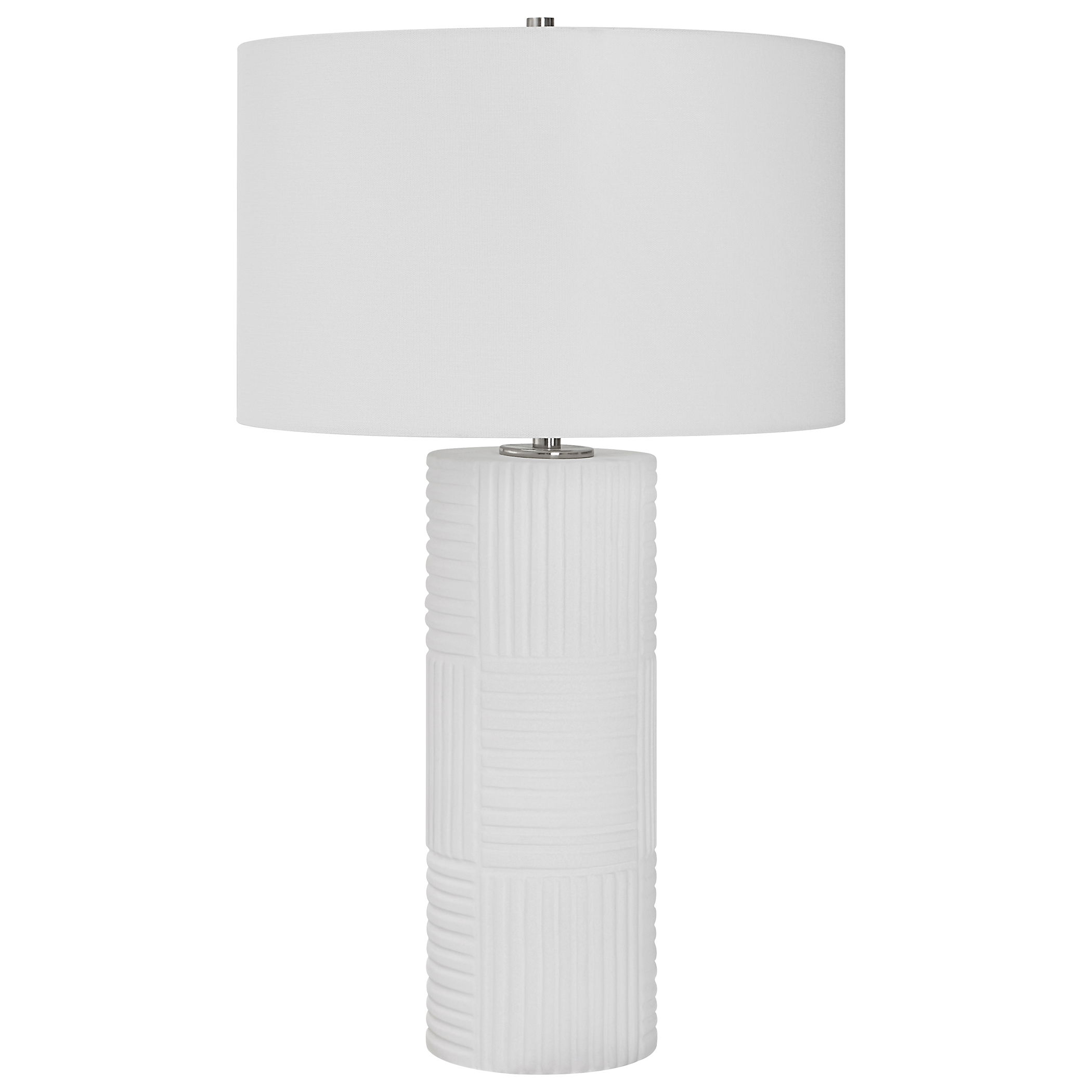 Patchwork White Table Lamp large image 