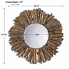 Hemani Antique Gold Mirror, by Uttermost, 3'6.75" width x 3'6.75" height x 2.75" depth thumbnail 3