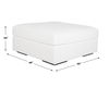 Refuge Arctic White Sofa Ottoman, Furniture by Uttermost, 40" width x 20" height x 40" depth thumbnail 3