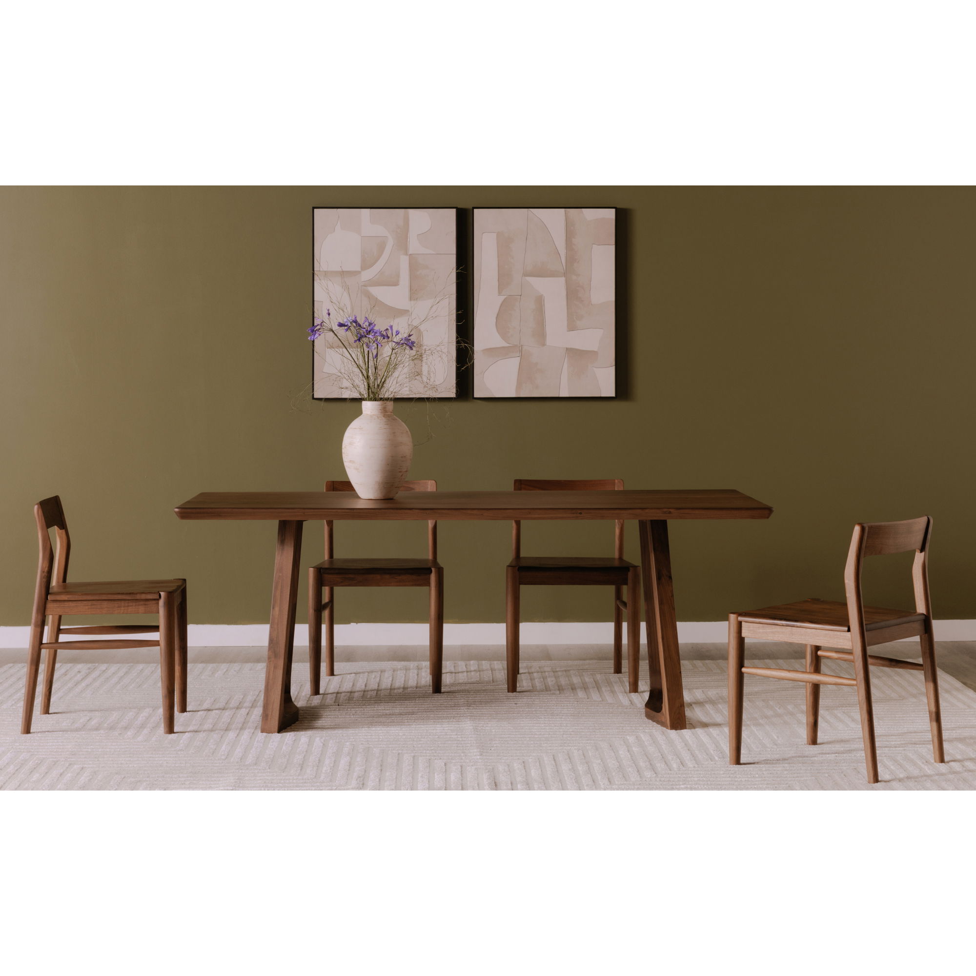 Silas Dining Table Walnut Brown large image 