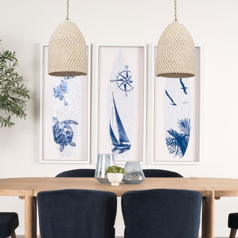 Tosha 1-Light Cotton Rope Bell Pendant