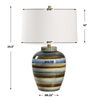 Judarn Blue Brown Table Lamp, by Uttermost, 17" width x 25.5" height x 17" depth thumbnail 3