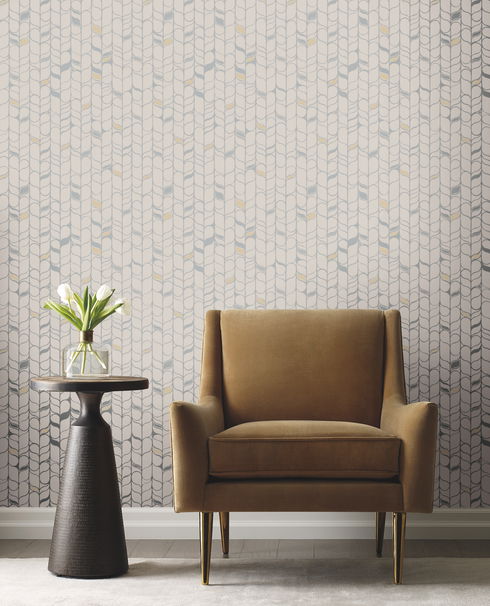 Perfect Petals Off White & Silver Wallpaper