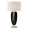 Kure Black Table Lamp, by Uttermost, 16" width x 30.25" height x 10" depth thumbnail 1