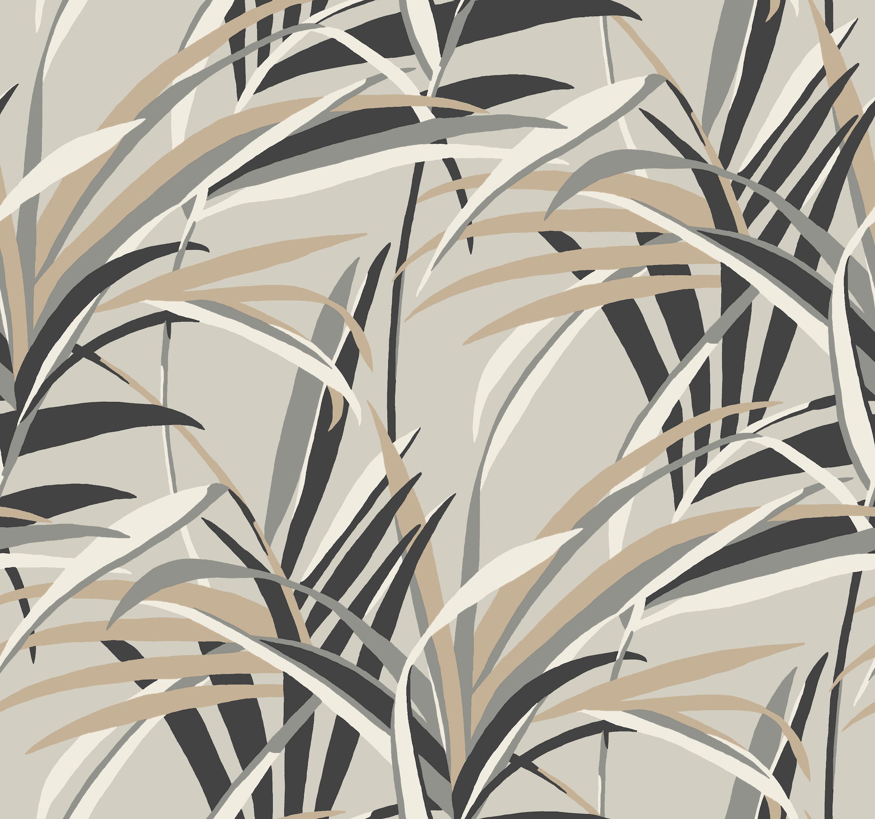 Tropical Paradise Taupe Wallpaper, by York Wall, 27' length x 2'3" width x 0.02" depth View 1