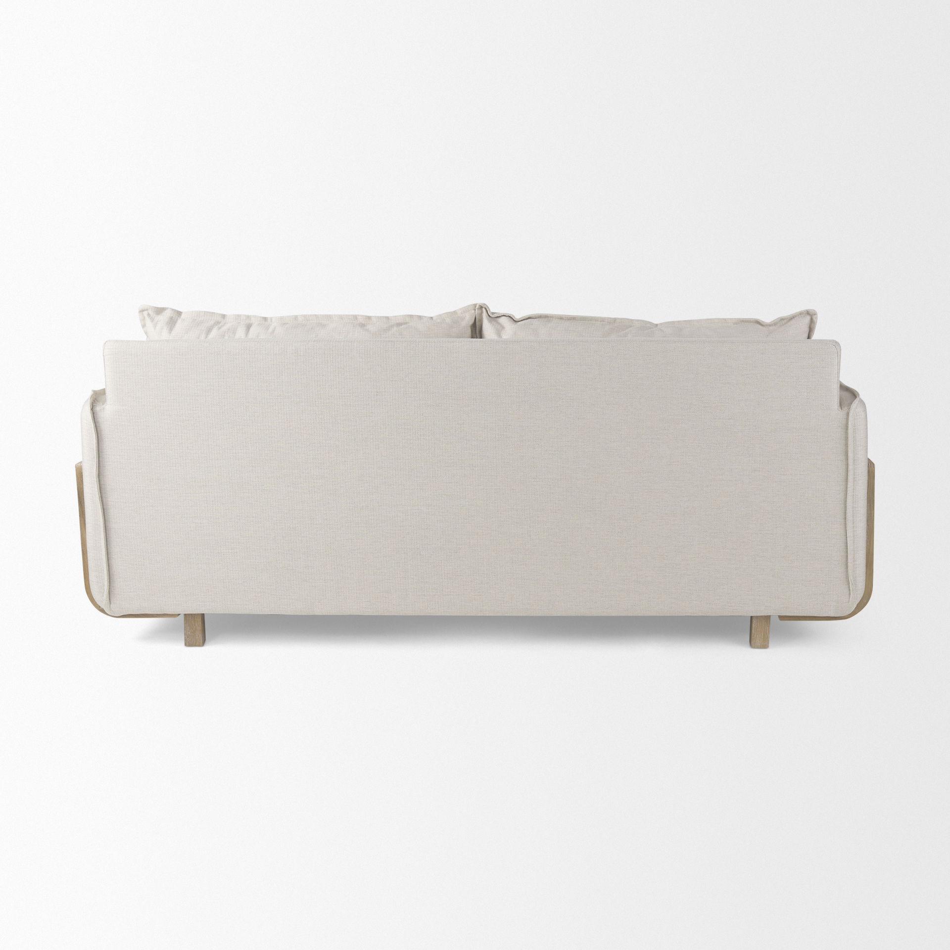 Roy I 84' Beige Upholstered Three Seater Sofa large image 