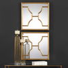 Misa Gold Square Mirrors Set/2, by Uttermost, 24" width x 24" height x 1.12" depth thumbnail 4