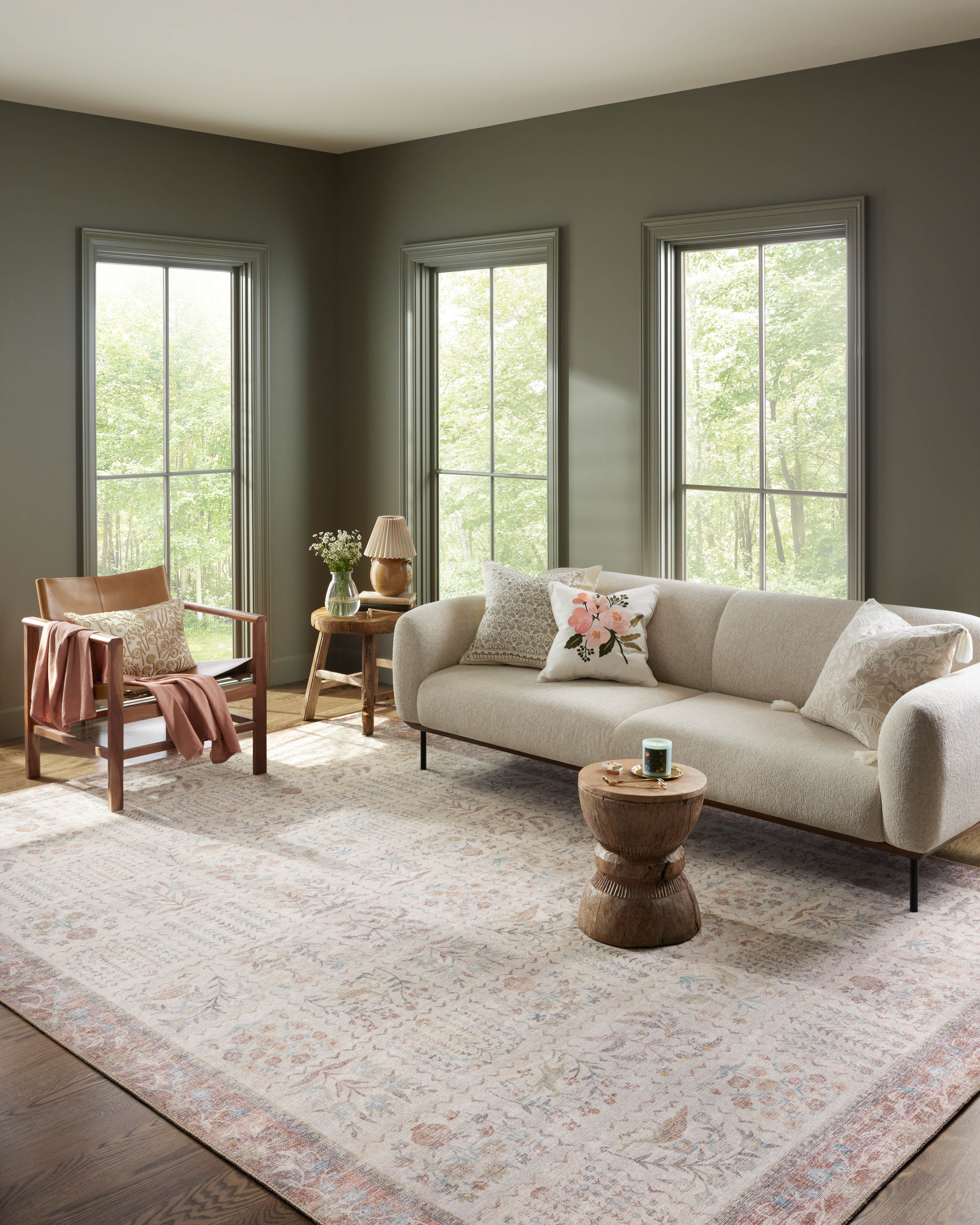 Rifle Paper Co. x Loloi Maison Rug, 3'9" length x 5'6" width View 2