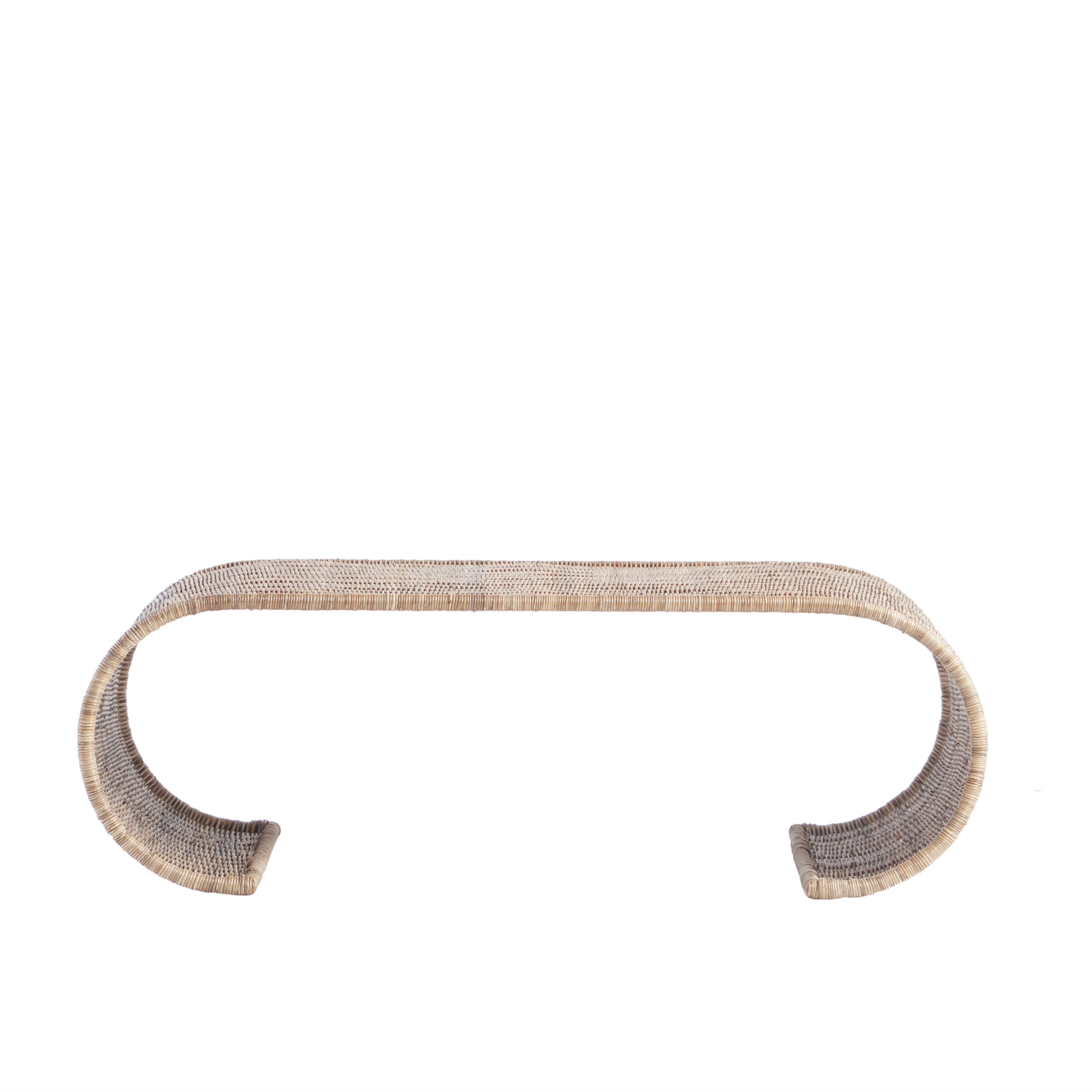 Healdsburg Wicker Coffee Table, by Woven, 54" length x 26" width x 17.75" height View 1