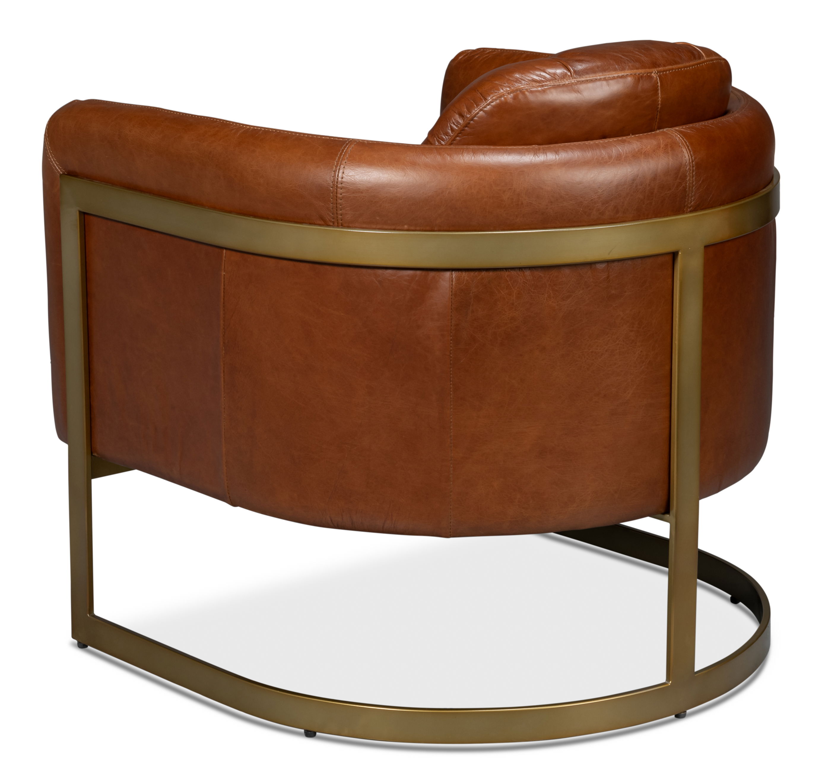 Finn Leather Club Chair, Havana Brown large image 
