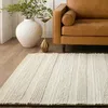 Lagom Handmade Solid Ivory Area Rug (5'X8') thumbnail 8