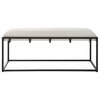 Paradox Iron & Fabric Bench, Benche by Uttermost, 47" width x 20.75" height x 16" depth thumbnail 1