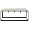 Paradox Iron & Fabric Bench, Furniture by Uttermost, 47" width x 20.75" height x 16" depth thumbnail 1