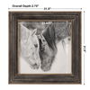 Custom Black And White Horses Print, Painting by Uttermost, 31.5" width x 31.5" height x 2.75" depth thumbnail 3