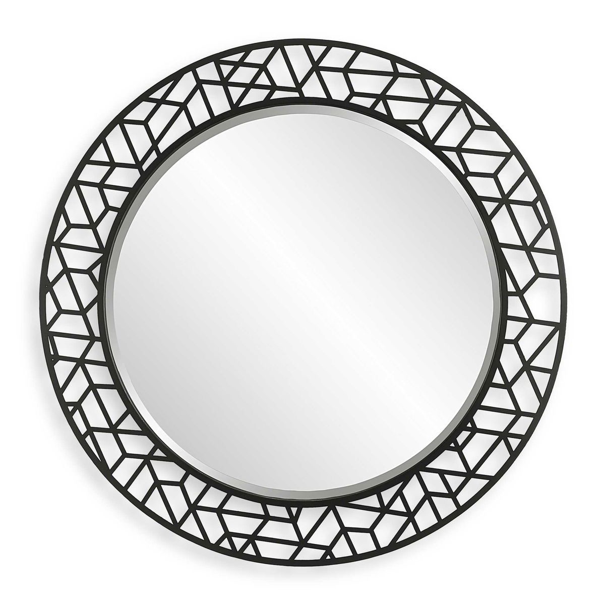 Mosaic Metal Round Mirror, by Uttermost, 40" width x 40" height x 1.12" depth View 1