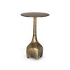 Risha Small Gold Metal Accent Table, Side & End Table by Mercana, 12.75" length x 12.75" width x 20.25" height thumbnail 1