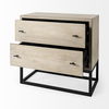 Ciara 32L x 16W Beige Fir Veneer 2 Drawer Accent Cabinet thumbnail 7