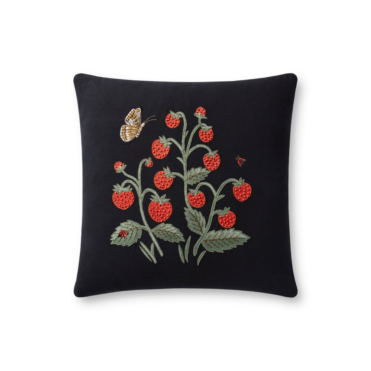 Rifle Paper Co. x Loloi No Name Pillow, Decorative Pillow, 18" length x 18" width View 1