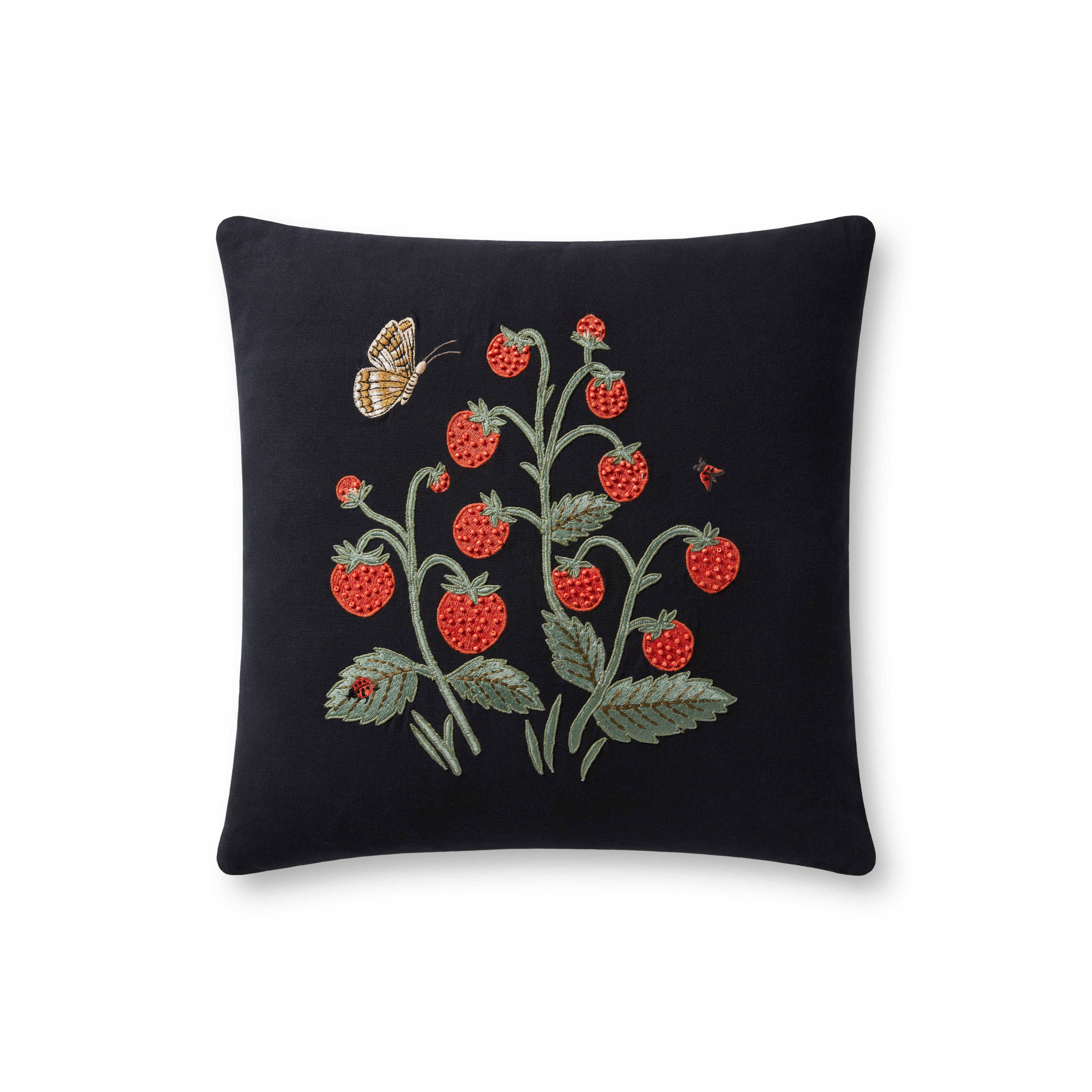 Rifle Paper Co. x Loloi Pillows Pillow, Decorative Pillow, 18" length x 18" width View 1