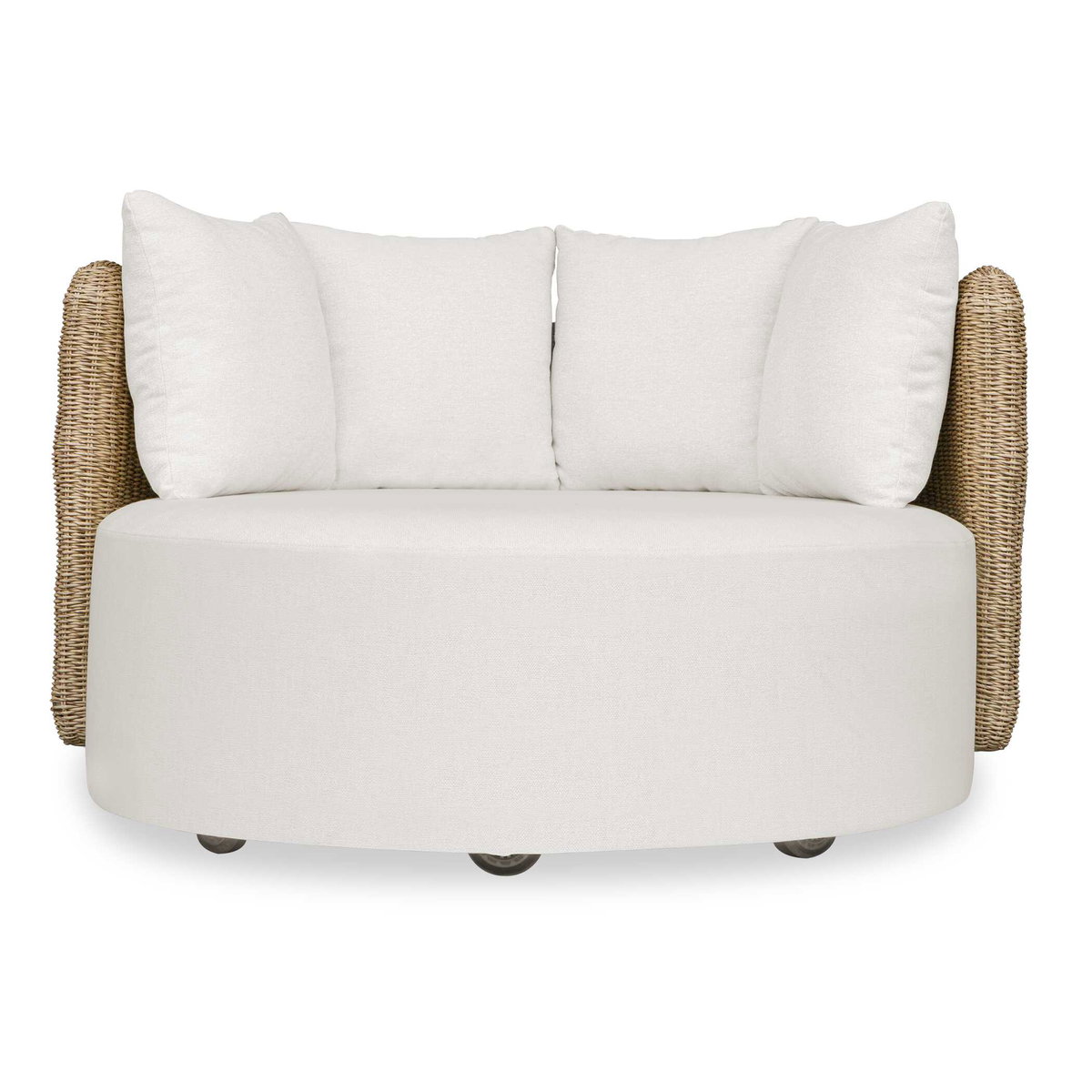 Sunset Outdoor Round Swivel Day Bed, Outdoor Furniture by Uttermost, 4'6.75" width x 2'7.2" height x 4'3.75" depth View 1