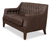 Brooks Leather Tufted 2 Seat Sofa, Sofas & Sectional by Sarreid, 54" length x 32" width x 33" height thumbnail 8