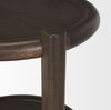 Romi Dark Brown Wood with Bottom Shelf Round Accent Table thumbnail 9