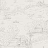 Pasture Toile Beige & Grey Wallpaper thumbnail 0