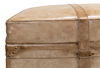 Leather Trunk/Bench, Pearl Leather, Seating by Sarreid, 48" length x 16" width x 20" height thumbnail 7