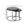Roost Nesting Tables Black Set Of 2, Side & End Table by Moe's Home, 19.75" width x 18.25" height x 19.75" depth thumbnail 7