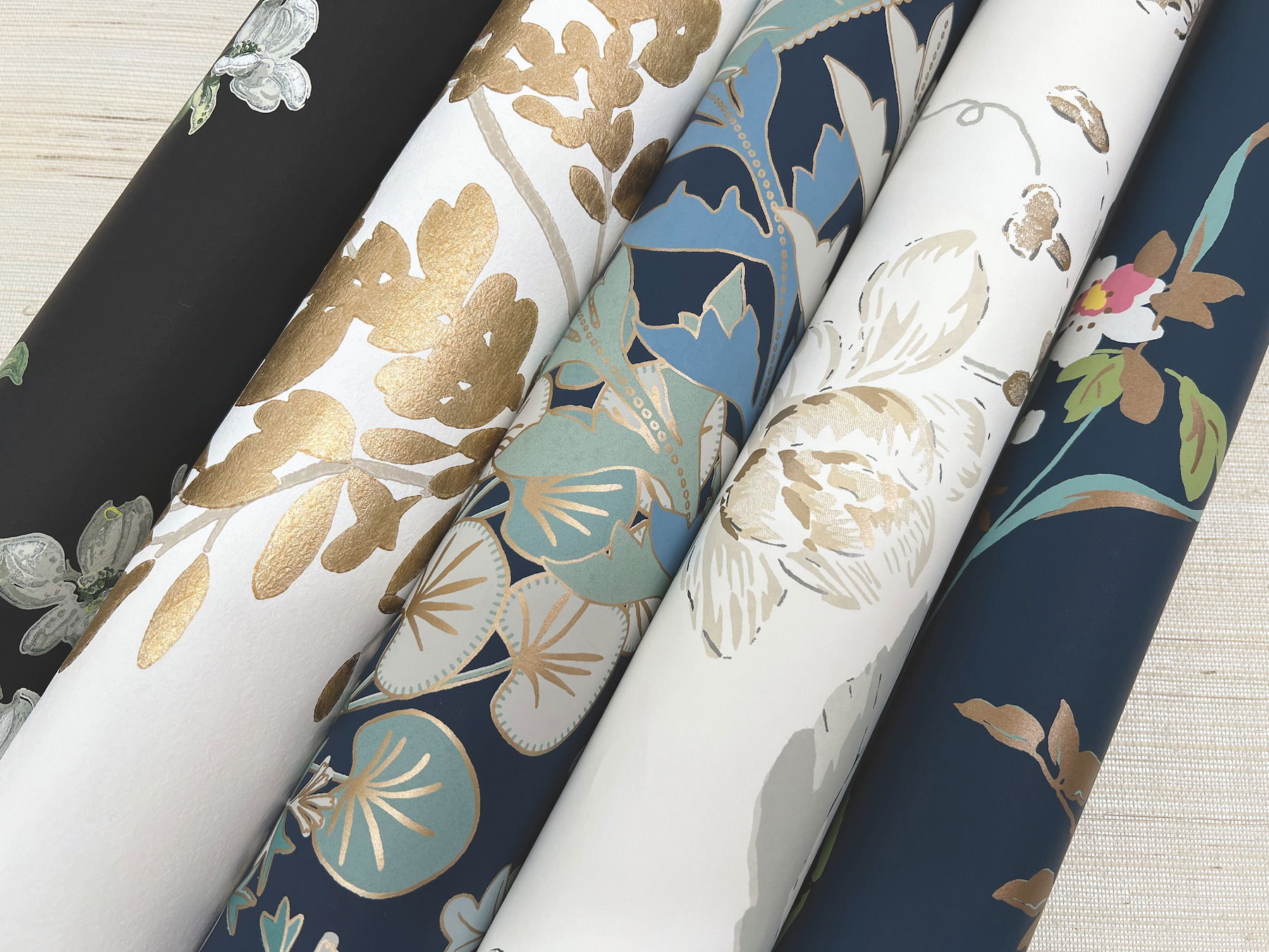 Teahouse Floral Neutral Wallpaper large image 