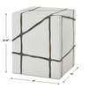Rocklyn White Cube Garden Stool, Side & End Table by Uttermost, 13" width x 16.25" height x 13" depth thumbnail 3
