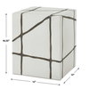 Rocklyn White Cube Garden Stool, Side & End Table by Uttermost, 13" width x 16.25" height x 13" depth thumbnail 3