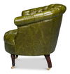 Bastian Armchair, Britain Green Leather, Seating by Sarreid, 33" length x 33" width x 31" height thumbnail 9