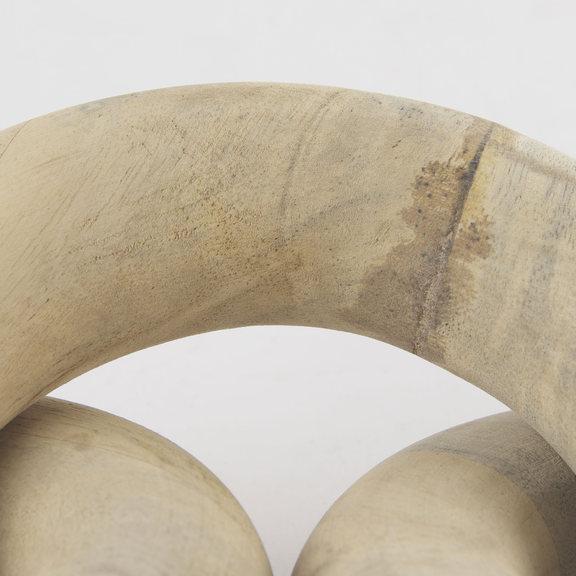 Alize Solid Wood Circular Chain Link Decorative Object, by Mercana, 14" length x 11" width x 8" height View 8