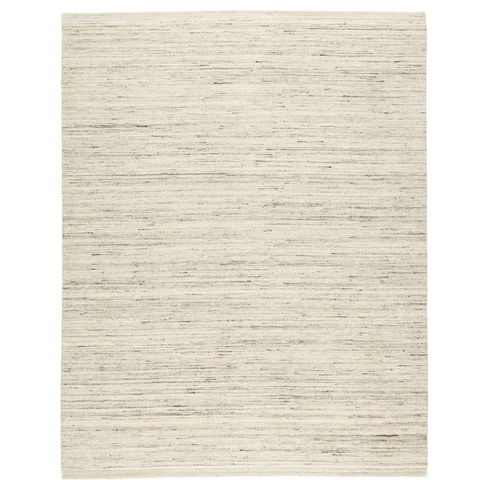 Tallwood Handmade Solid Cream/ Light Blue Area Rug (10