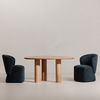 Larson Rolling Dining Chair Navy Blue thumbnail 8
