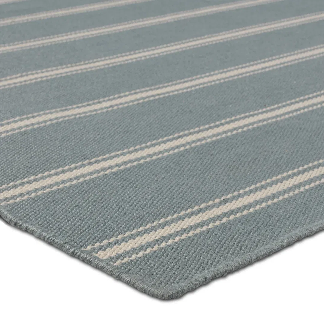 Memento Handmade Indoor/Outdoor Striped Slate/ Ivory large image 
