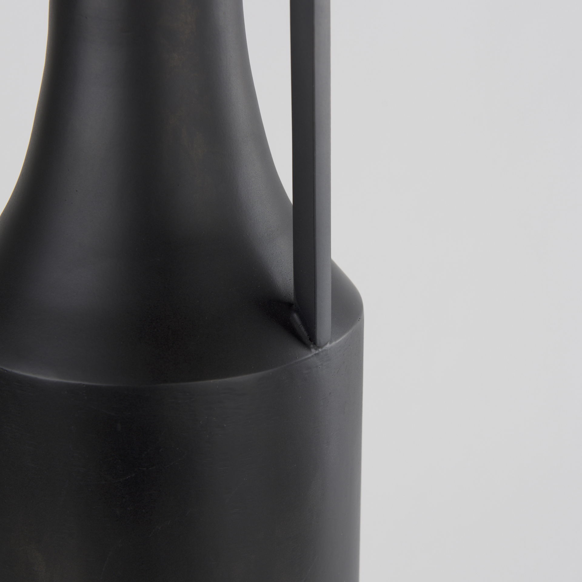 Aubrey Large 24.0H Black Iron Flower Vase, Decorative Jar by Mercana, 5.5" length x 5.5" width x 24" height View 7